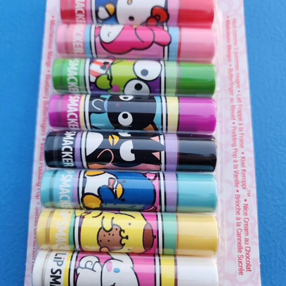 NEW Lip Smacker Sanrio Hello Kitty 8-Piece Flavored Lip Balm My Melody Little Tw